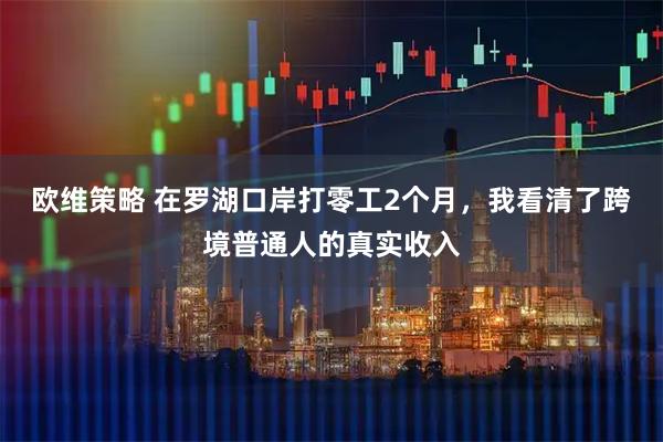 欧维策略 在罗湖口岸打零工2个月，我看清了跨境普通人的真实收入
